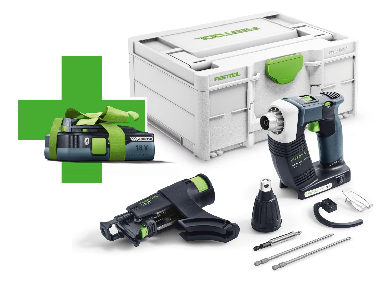 Festool DWC 18-4500- Basic 4,0 Nauharuuvinväännin 3 Festool DWC 18-4500- Basic 4,0 Nauharuuvinväännin
