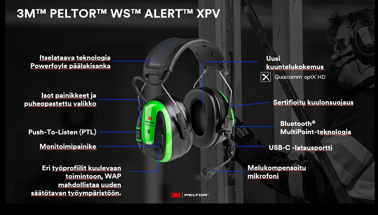 3M Peltor WS Alert XPV Kuulosuojaimet 10 3M Peltor WS Alert XPV Kuulosuojaimet - Image 8